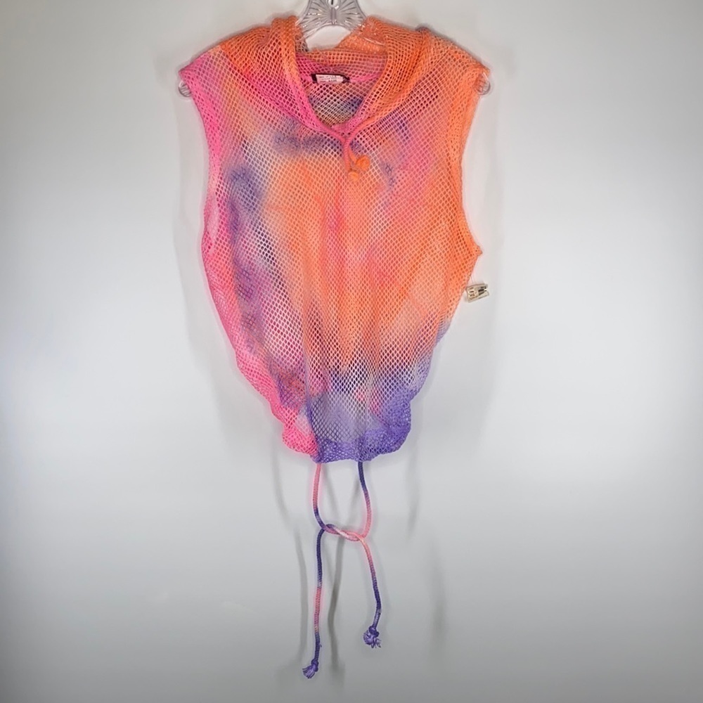 RAVE Vintage Tie Dye Hooded Poncho NWT